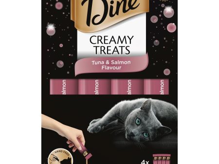 Dine Creamy Cat Treats Tuna & Salmon 12g x 4 Discount