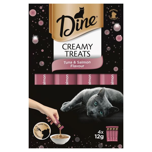 Dine Creamy Cat Treats Tuna & Salmon 12g x 4 Discount