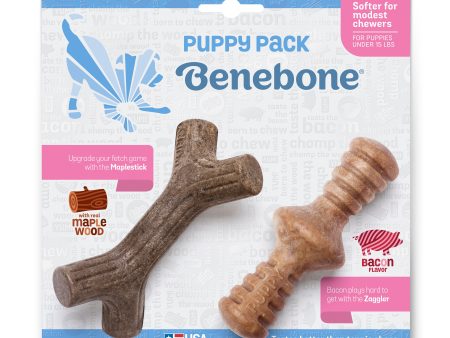 Benebone Maplestick And Zaggler Bacon Puppy Toy 2 Pack Sale