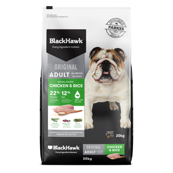 Black Hawk Original Adult Chicken and Rice Dry Dog Food Fashion