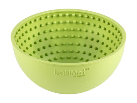 LickiMat Wobble Slow Feeder Dog Food Bowl Green Sale