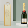 Personalised Moet & Chandon Champagne Gift Set in Wooden Presentation Gift Box - 75cl Fashion