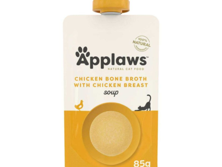 Applaws Natural Wet Cat Chicken Broth with Chicken Breast Soup Pouch 85g Online Hot Sale