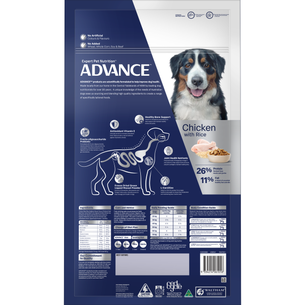 Advance Chicken and Rice Mobility Large Breed Adult Dry Dog Food 13kg Sale