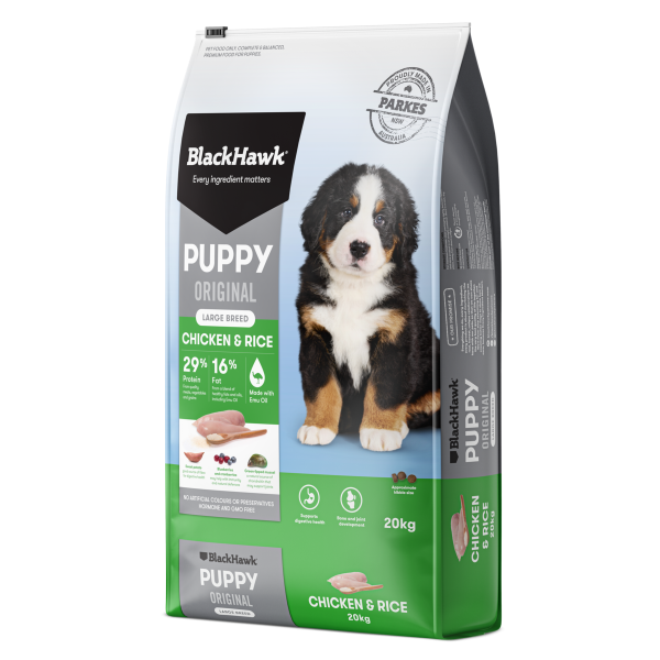 Black Hawk Original Puppy Chicken and Rice Large Breed Dry Dog Food 20kg Online Sale