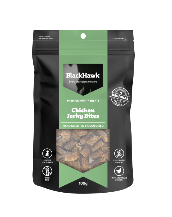 Black Hawk Chicken Jerky Bites for Puppies Dog Treats 100g Online