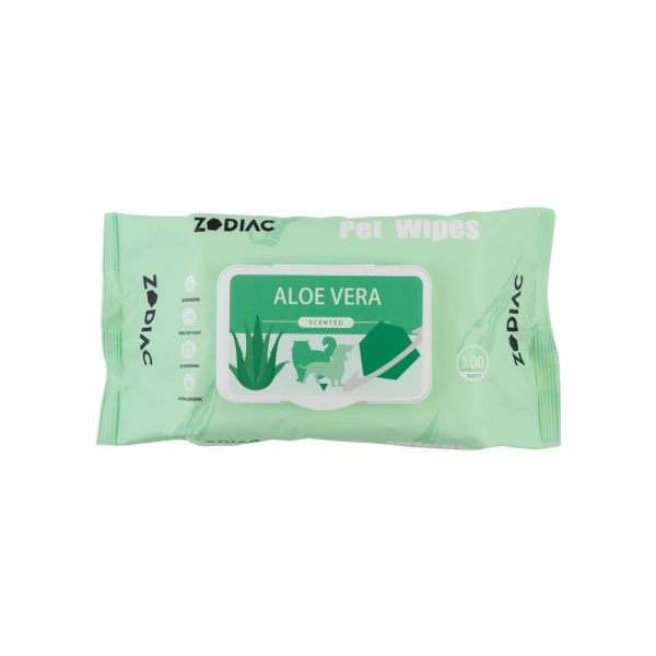 ZODIAC Pet Wipes Aloe Vera 100 Pack For Discount