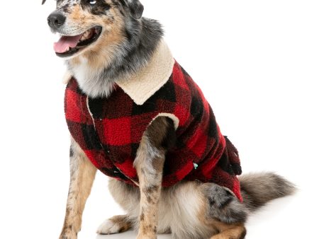 FuzzYard The Lumberjack Dog Jacket Red Fashion