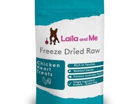 Laila & Me Freeze Raw Dried Australian Chicken Hearts Dog and Cat Treats 60g Discount