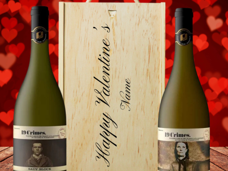 Personalised 19 Crimes White Wine Gift Set - (2 x 75cl) Online Sale