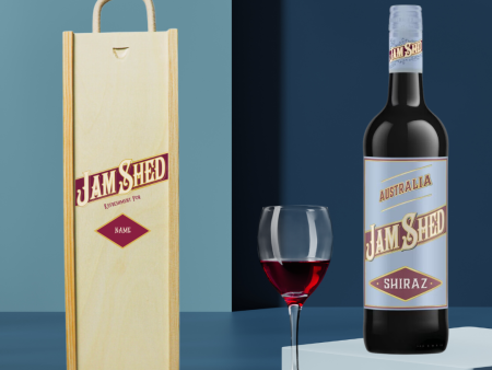 Personalised Jam Shed Shiraz Red Wine Gift Set (75cl) Sale