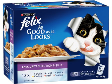 Felix As Good As It Looks Favourite Selection Adult Wet Cat Food 85g x 12 Cheap