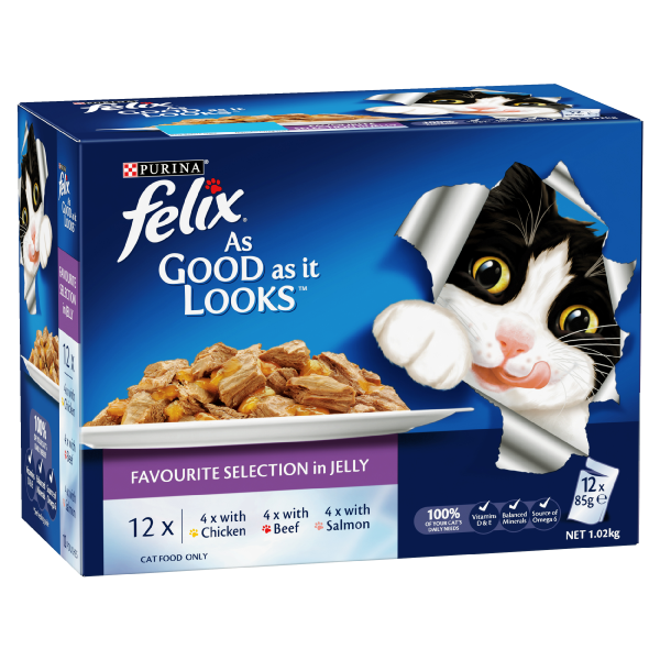 Felix As Good As It Looks Favourite Selection Adult Wet Cat Food 85g x 12 Cheap