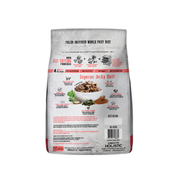 Absolute Holistic Air Dried Cat Food Beef & Venison 500g Supply