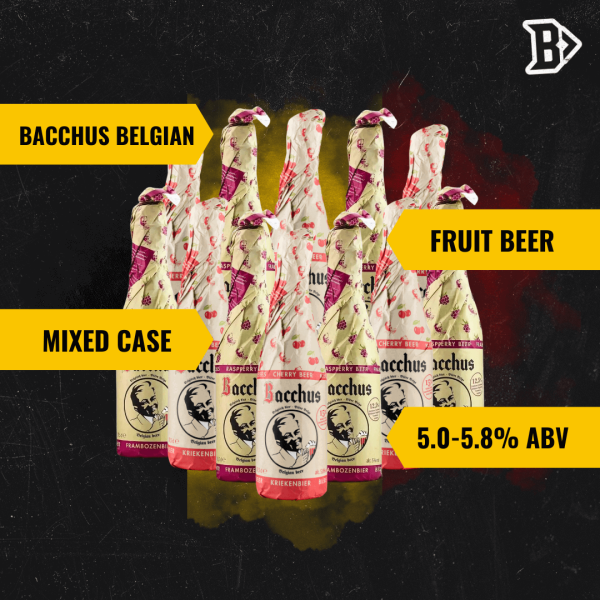 Bacchus Belgian Fruit Beer Mixed Case 375ml Bottles (12 Pack) on Sale