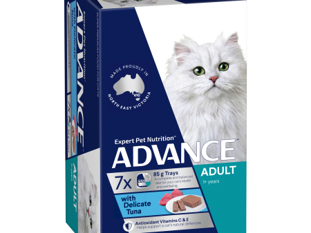 Advance Delicate Tuna Adult Cat Wet Food Trays 85g x 7 For Discount