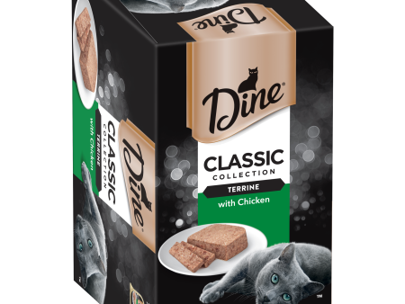 Dine Classic Terrine with Chicken Multipack Wet Cat Food 85g x 7 Online now