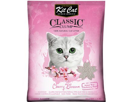 Kit Cat Bentonite Clumping Cat Litter Cherry Blossom 10L Hot on Sale