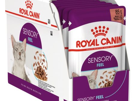 Royal Canin Sensory Feel Gravy Adult Wet Cat Food Pouches 85g x 12 Cheap