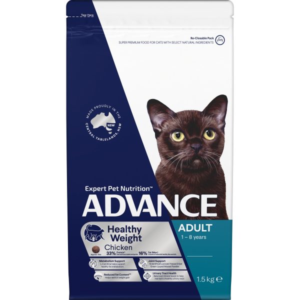 Advance Healthy Weight Chicken Adult Dry Cat Food 1.5kg on Sale