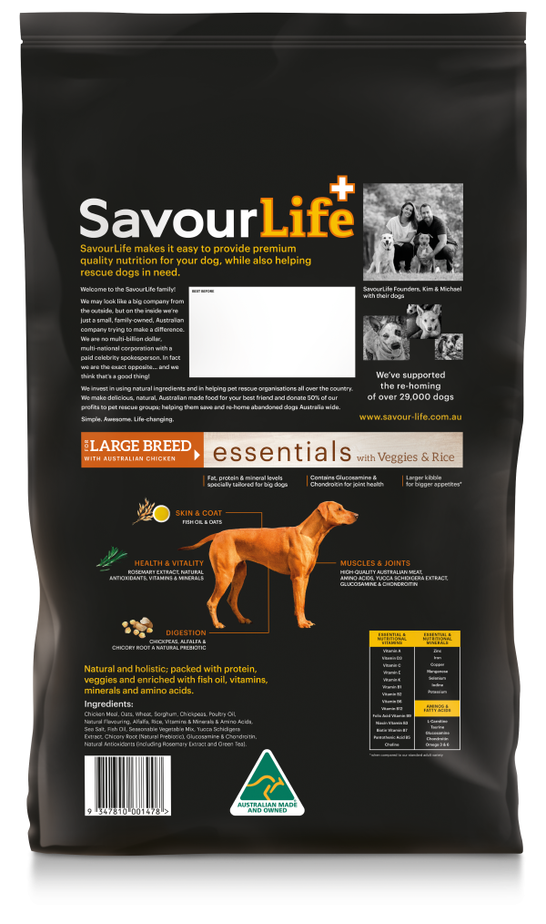 SavourLife Essentials Adult Dog Large Breed Chicken Dry Food 15kg Sale