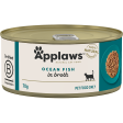 Applaws Natural Wet Cat Tin Ocean Fish 70g x 24 Supply