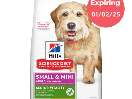 Hill s Science Diet Adult 7+ Senior Vitality Small and Mini Dry Dog Food 1.58kg Online Hot Sale