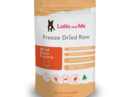 Laila & Me Freeze Dried Raw Australian Wild Boar Dog and Cat Treats 60g Discount