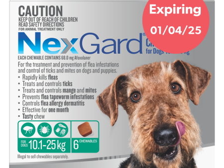 Nexgard Medium Dog Chews 10.1-25kg Sale