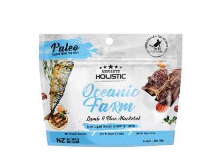 Absolute Holistic Air Dried Cat Treats Oceanic Farm Blue Mackerel & Lamb 50g Online Hot Sale