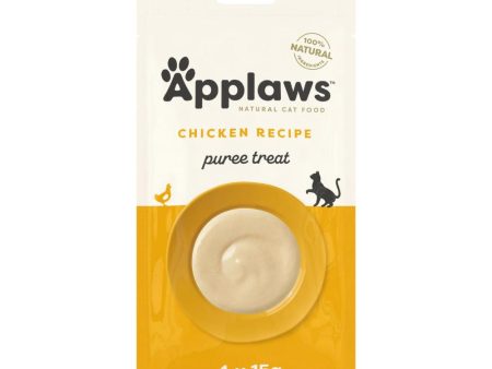 Applaws Natural Cat Treat Chicken Puree Sachets 15g x 4 Online Sale