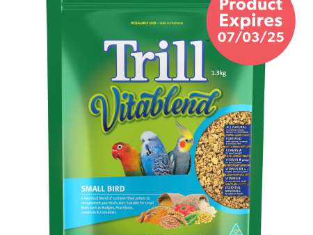 Trill Vitablend Pellets for Small Birds 1.3kg Fashion