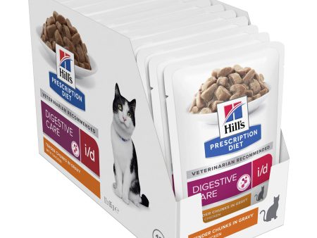 Hill s Prescription Diet i d Digestive Cat Food Pouches 85g x 12 Online now