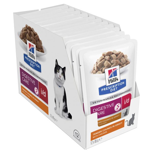 Hill s Prescription Diet i d Digestive Cat Food Pouches 85g x 12 Online now