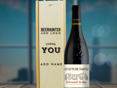 Personalised Chateauneuf Du Pape Red Wine Corporate Gift Set (75cl) Discount