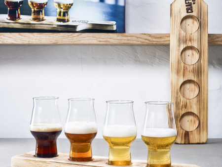 Rastal Beer Flight with Wooden Serving Paddle Gift Set Online Sale