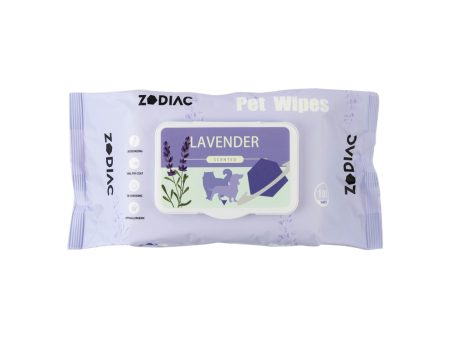 ZODIAC Pet Wipes Lavender 100 Pack Fashion