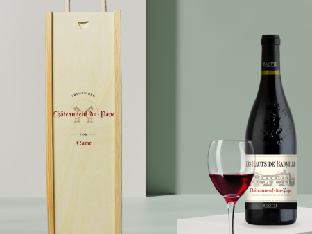 Personalised Chateauneuf Du Pape Red Wine Gift Set Fashion