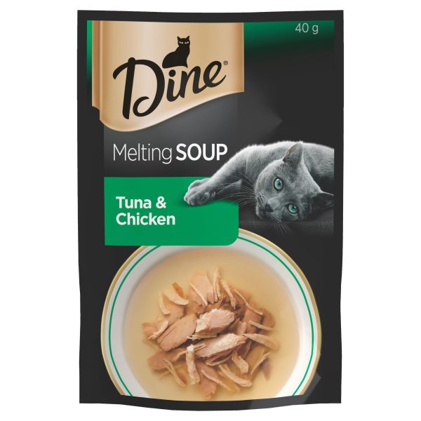 Dine Melting Soups Cat Adult Bonito & Chicken 40g Fashion