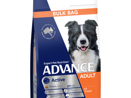 Advance Chicken and Rice Active Adult Dry Dog Food 17kg Hot on Sale