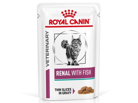 Royal Canin Veterinary Diet Renal Fish Adult Wet Cat Food 85g x 12 Discount