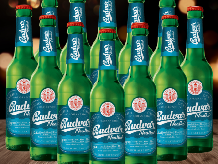 Budweiser Budvar Nealko Alcohol Free Czech Lager 330ml Bottles - 0.5% ABV (12 Pack) Hot on Sale