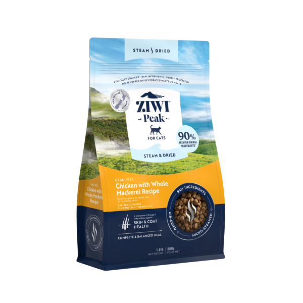 Ziwi Peak Steam & Dried Cage Free Chicken With Whole Mackerel Dry Cat Food Discount