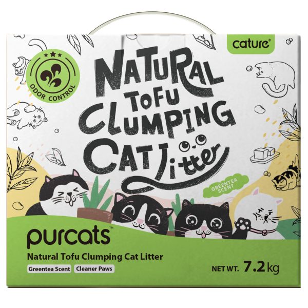 Cature Natural Tofu Clumping Green Tea Cat Litter Fashion