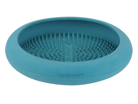 LickiMat UFO Slow Feeder Dog Bowl Turquoise Hot on Sale