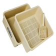 Catmate Sieve Cat Litter Tray Beige on Sale