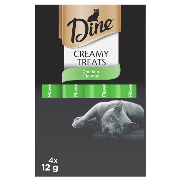 Dine Creamy Cat Treats Chicken 12g x 4 Online now