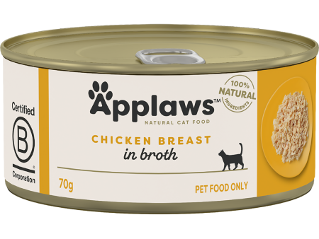 Applaws Natural Wet Cat Tin Chicken 70g x 24 Online