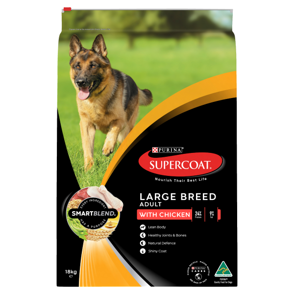 Supercoat Chicken Large Breed Adult Dry Dog Food 18kg Online now