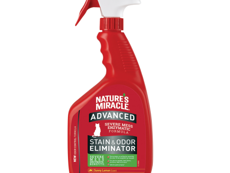 Nature s Miracle Advanced Cat Stain and Odour Eliminator Lemon 946ml Hot on Sale